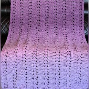 Purple ombre Handmade crocheted afghan